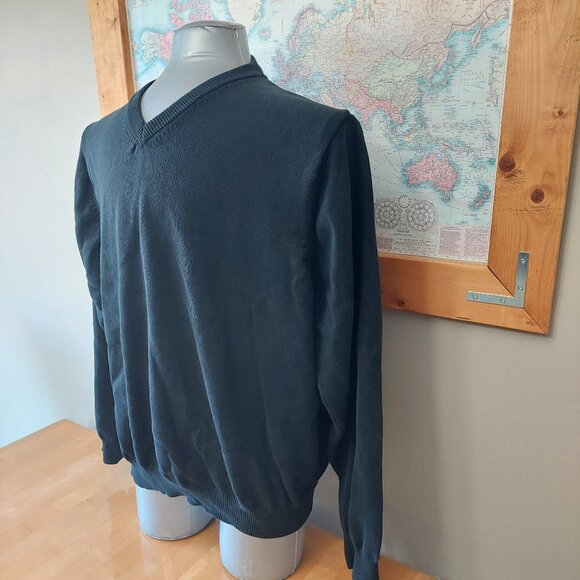 Ben Hogan Black V-Neck Long Sleeve Cotton Blend Sweater Men's Size X-Large - Picture 3 of 12